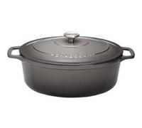 Cocotte ovale en fonte émaillée 31 cm caviar sublime Chasseur puc473189 noir G