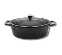 Cocotte ovale en fonte émaillée 33 cm gris classique 5 L Elo