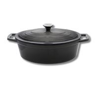 ELO 3373326 cocotte en fonte émaillée antiadhésive avec couvercle, gris classique, passe au four, marmite tous feux, faitout induction 33 cm 5 L, 4 à 6 personnes