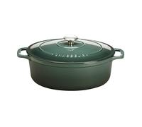 Cocotte ovale en fonte émaillée 33 cm vert mélèze Chasseur