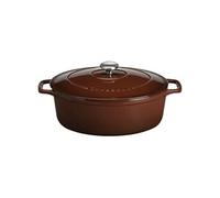 Cocotte ovale en fonte émaillée 33cm marron Chasseur PUC473379 marron G