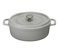 Cocotte ovale en fonte émaillée 35cm gris pu1199740