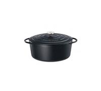 cocotte ovale en fonte émaillée 35cm noir - 0402001035