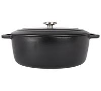 Cocotte ovale en Fonte émaillée, FONTESTIC, Noir, 31x24 cm Cosy & Trendy