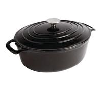 Cocotte ovale en fonte noire Vogue 5 L