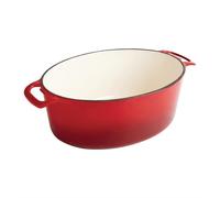 Cocotte Ovale en Fonte Rouge 5 L - Vogue