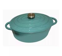 Cocotte Ovale Fonte émaillée VERT D'EAU D27 cm