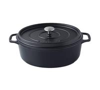 Cocotte ovale Invicta 27 cm Noire fonte 34.5x21.5 cm