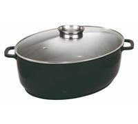 Cocotte ovale Jumbo 43 x 33 x 13,8 cm avec couvercle verre CERAMIQUE