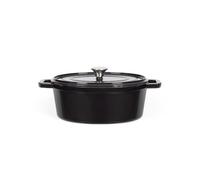 Cocotte ovale - LIVOO - MEP129N - 4,5 L - Fonte émaillée - Couvercle avec picots - Tous feux - 29 x 22 cm