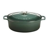 Cocotte ovale mélèze 33 cm fonte 41x26.5 cm