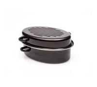 Cocotte Ovale Noir Fonte 38 cm Tous Feux Dont Induction BAUMALU