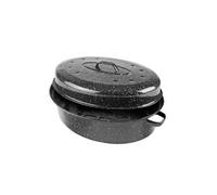 IBILI - Cocotte ovale noire, 34 x 27 x 13 cm, Acier émaillé