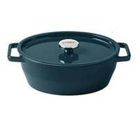 Cocotte ovale Pyrex Slow Cook 29 cm fonte émaillée rouge/crème Rouge à l'extérieur et crème à l'intérieur, ou noir mat selon la version