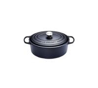 Le Creuset - Signature - Cocotte ovale 35cm - noir/hauteur sans couvercle: 13,5cm/Convient à toutes les sources de chaleur