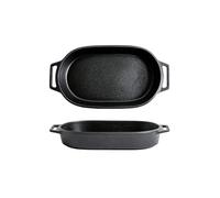 Cocotte Plat spécial four, plat de cuisson en céramique à Double oreille, assiette riz cuit au fromage, créatif Commercial micro-ondes Cuisine(33cm)