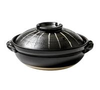 Cocotte Pot braisé en céramique domestique résistant aux hautes températures, Casserole à soupe au gaz, argile, de riz(1700ml)