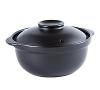 Cocotte Pot Casserole poterie à soupe riz cuit la vapeur braisé poulet et résistant chaleur Claypot gaz(Flat 3 L)