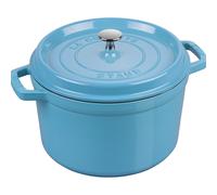Cocotte profonde 24 cm, Fonte, Rond(e), Bleu Glacier Staub