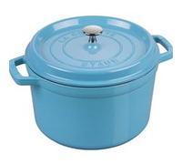 Cocotte profonde 24 cm, Rond(e), Bleu Glacier, Fonte Bleu Glacier G