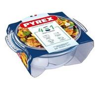 Cocotte PYREX 1450074 Ronde En verre borosilicate 5 1 litres Adapté au congélateur e G