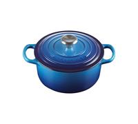Le Creuset Cocotte Signature en Fonte Émaillée avec Couvercle, 18 cm, Ronde, 1,8 L, 2,572 kg, Azure, 21177182202430