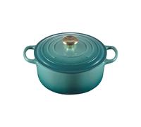 Cocotte Rond 22 cm Le Creuset Fonte 21177220994450 Bleu Riviera