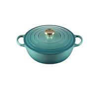Cocotte Rond 26 cm Le Creuset Fonte 21114260990450 Bleu Riviera