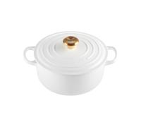 Cocotte Rond 28 cm Le Creuset Signature Fonte 21177280101441 Blanc