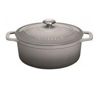 Cocotte ronde 20 cm chasseur gris - Invicta - Gris - Fonte émaillée Gris G