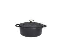 Chasseur - Cocotte ronde 20 cm - Fonte émaillée noire, intérieur noir - G