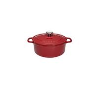 Cocotte ronde 20 cm rouge uni interieur sable - Chasseur - Rouge - Fonte émaillée