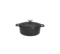 Cocotte ronde 22 cm noir fonte émaillée 30.00x23.00 cm