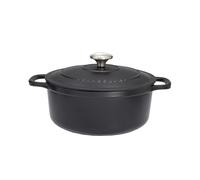Cocotte ronde 24 cm chasseur noir interieur noir fonte émaillée 24 cm CHASSEUR