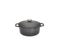 Cocotte ronde en fonte émaillée 24cm caviar Chasseur puc472489 caviar G