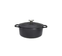 Cocotte ronde 24 cm noir interieur noir - Chasseur - Noir - Fonte émaillée