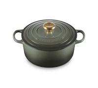 Cocotte ronde 24 cm Thym bouton doré