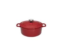 Cocotte ronde 28 cm rouge uni interieur sable - Chasseur - Rouge - Fonte émaillée