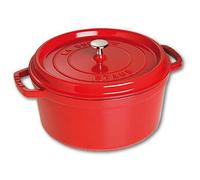 Cocotte Ronde En Fonte Cerise Staub 30 Cm Rouge