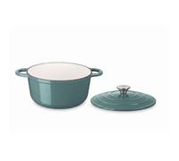 Cocotte ronde avec couvercle 28cm 6,7L Fonte d'acier tous feux dont induction four Vert Arthur Martin AM4395