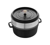 STAUB Cocotte Ronde avec Panier Vapeur 24 cm Noir
