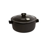 Cocotte Ronde Céramique Flame Emile HENRY Noir Fusain D24 cm 4 L