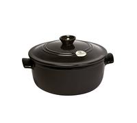 Cocotte Ronde Céramique Flame Emile HENRY Noir Fusain D28 cm 5 L