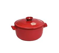 Cocotte Ronde Céramique Flame Emile HENRY Rouge Grand cru D20 cm 2.5L