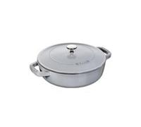 Cocotte ronde chistera 28 cm gris graphite fonte émaillée 6,7 l staub staub-12612818