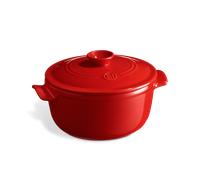 Emile Henry Eh344525 Cocotte Ronde Céramique Rouge Grand Cru 22 X 22 X 15 cm