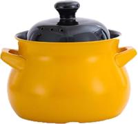 Cocotte ronde en céramique de 5 L avec couvercle, grande capacité, en terre cuite, adaptée à la cuisson par induction, peut être utilisée for cuire de la soupe.