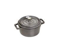 Staub Cocotte en fonte émaillée 22 cm – 2,60 L, 2–3 pers., tous feux dont induction, Gris Graphite