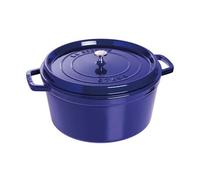 Cocotte ronde en fonte 24 cm Bleu