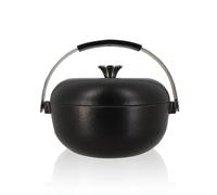 Cocotte Ronde En Fonte Avec Émail 24cm Noir - 7930205